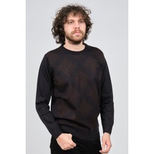 Pelikan Erkek Desenli Bisiklet Yaka Kazak 1579329 Kahverengi