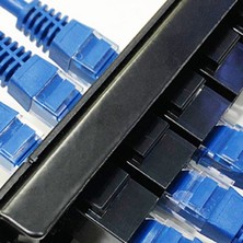 3C Store 8 Portlu Düz Geçışli Cat6 Patch Panel RJ45 Ağ Kablosu Adaptör Jakı Ethernet Dağıtım Çerçevesi (Yurt Dışından)