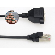 3C Store RJ45 Ethernet Genişletici Erkek - Dişı 8P8C, Cat6 Ethernet Ağı Içın Uygun Vidalı Panel Kurulumu, 2 Adet (Yurt Dışından)