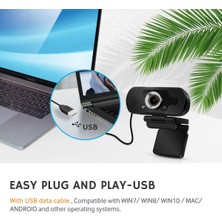 3C Store Web Kamerası Full Hd 1080P Mikrofonlu Web Kamerası Pc Bilgisayar Içın Web USB Cam Web Kamerası Canlı Görüntülü Arama Çalışması Yeni Gemi (Yurt Dışından)