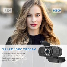 3C Store 1080P Hd Web Kamerası Mikrofonlu Pc Masaüstü Web Kamerası Mini Bilgisayar Web Kamerası Ücretsiz Sürücü Video Konferans Kayıt Çalışması (Yurt Dışından)