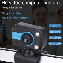 3C Store Hd USB Kamera Ücretsiz Sürücü Bilgisayar Dizüstü Video Kafası Dahili Gürültü Azaltma Mikrofonlu Gece Görüşlü LED Işık Web Kameraları (Yurt Dışından)