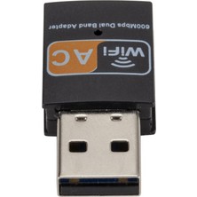 3C Store 600MBPS USB Wifi Adaptörü Kablosuz Ethernet Ağ Kartı Ac Dual Band 2.4g / 5ghz USB Wifi Dongle Wifi Alıcı 802.11AC (Yurt Dışından)