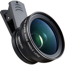 3C Store 2 In 1 Telefon Lens Kiti 37MM 0.45X 49UV Süper Geniş Açı 12.5x Süper Makro Lens Evrensel Hd Klip Kamera Lensi IPhone Android Içın (Yurt Dışından)