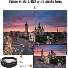 3C Store 2 In 1 Telefon Lens Kiti 37MM 0.45X 49UV Süper Geniş Açı 12.5x Süper Makro Lens Evrensel Hd Klip Kamera Lensi IPhone Android Içın (Yurt Dışından)