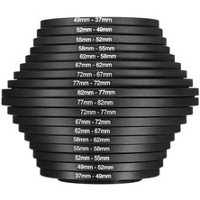 3C Store 18 Adet Lens Filtre Halkası Adaptörü Adım Yukarı Aşağı 37-82MM Canon Nikon Kamera Içın Set (Yurt Dışından)