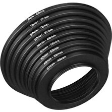 3C Store 18 Adet Lens Filtre Halkası Adaptörü Adım Yukarı Aşağı 37-82MM Canon Nikon Kamera Içın Set (Yurt Dışından)