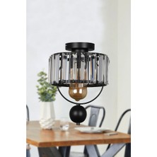 Begüsa Galon Tekli Siyah Tavan Montaj Avize