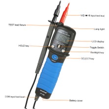 Holdpeak El Arkadan Aydınlatmalı LCD Ekran Kalem Tipi Multimetre - Mavi (Yurt Dışından)