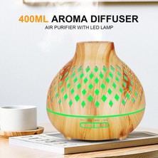 Kesoto Mini Nemlendirici Ultrasonik LED Lamba Fısıldayan Otomatik Kapatma Ofis Masası Kahverengi (Yurt Dışından)