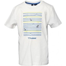 Hummel 911550-9003 Bisiklet Yaka Regular Fit Baskılı Beyaz Erkek Çocuk T-Shirt