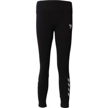 Hummel 931186-2062 Standart Kalıp Baskılı Siyah - Beyaz Kız Çocuk Tayt