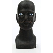 Vitale Bıyıklı Büst Dekor Black-31 cm
