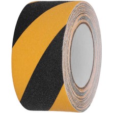 Badem10 Merdiven Zemin Kaydırmaz Bant Kaymaz Bant Sarı Siyah 50 mm x 15 mt