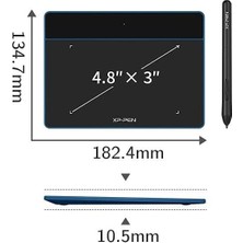 Xp-Pen Deco Fun Xs Mavi Grafik Tablet Android Mac Linux Windows Chrome Os