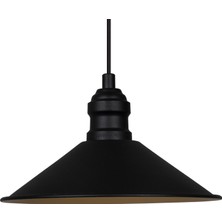 Bamyum Benjamin Siyah Metal Sarkıt Avize Lamba Rustik