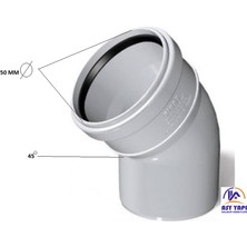 Fırat Asy Yapı Fıratboru Atıksu Pvc 50'lik Açık Dirsek