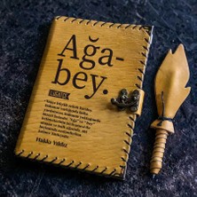 Hediyesec Lügatçe Ağabey Isme Özel Deri Defter