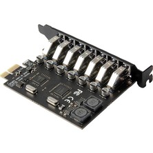 Alfais 4899 Pci-E Express 7 Port USB 3.0 Kart Hub Çoklayıcı Çoğaltıcı Çevirici