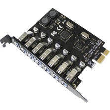 Alfais 4899 Pci-E Express 7 Port USB 3.0 Kart Hub Çoklayıcı Çoğaltıcı Çevirici