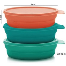 Tupperware Bon Bon Kaplar Saklama ve Taşıma Kabı 3 x 500 ml Hsgl