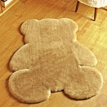 Yıkanabilir Kaymaz Taban Post Peluş Çocuk Halısı Camel