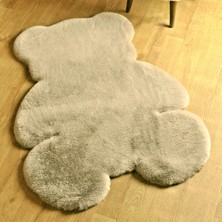 Yıkanabilir Kaymaz Taban Post Peluş Çocuk Halısı Vizon