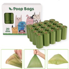 Petoys 20 Rulo Biyobozunur Pet Çöp Torbası Köpek Poop Torbası Plus Dispenseri (Yurt Dışından)