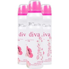 Cecile Diva kadın   Deodorant 150 Ml 3 Adet