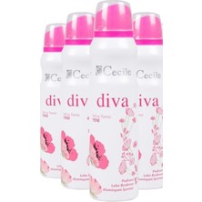 Cecile Diva kadın   Deodorant 150 Ml 4 Adet