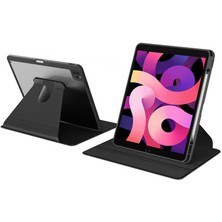 MobaxAksesuar Apple iPad Pro 12.9 4. Nesil Kılıf Şeffaf Dönebilen Kalem Bölmeli a2229 A2069 A2232 A2233