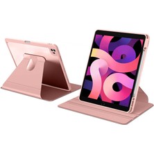 MobaxAksesuar Apple iPad Air 5 Air 4 10.9" Kılıf Şeffaf Dönebilen Kalem Bölmeli A2072 A2316 A2324 A2325 A2588 A2589 A2591