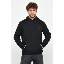 Polo State Erkek Iskelet Nakışlı 3 Iplik Sweatshirt  Siyah