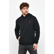 Polo State Erkek Iskelet Nakışlı 3 Iplik Sweatshirt  Siyah