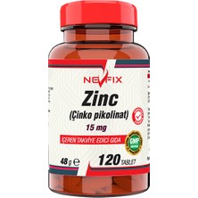Nevfix Zinc Çinko Pikolinat 15 Mg 120 Tablet