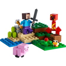 LEGO Minecraft® Creeper# Pususu 21177 # Macera Oyunları Seven Çocuklar İçin Yaratıcı Oyuncak Yapım Seti  (72 Parça)