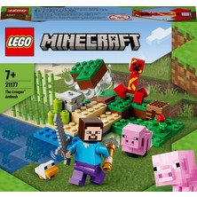 LEGO Minecraft® Creeper# Pususu 21177 # Macera Oyunları Seven Çocuklar İçin Yaratıcı Oyuncak Yapım Seti  (72 Parça)