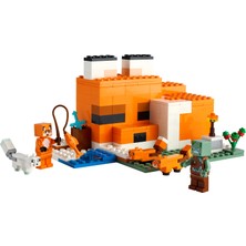 LEGO Minecraft® Tilki Kulübesi 21178 # Macera Oyunlarını Seven Çocuklar İçin Oyuncak Ev İçeren Yaratıcı Oyuncak Yapım Seti (193 Parça)