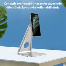 Polhammobile Polham Torpido Üstü ve Masa Üstü Metal Mıknatıslı Tablet ve Telefon Tutucu Stand, Açı Ayarlamalı