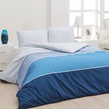 Menderes Home Cotton Collection Ranforce Battal Ebat Nevresim Takımı Iva Mavi
