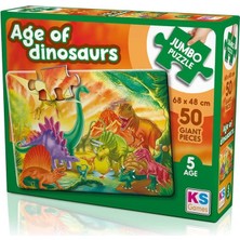 KS Games The Age Of Dinosaurs 50 Parça Jumbo Boy Puzzle