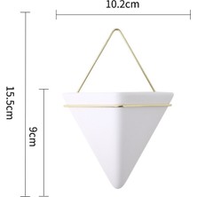 Üçgen Duvar Yetiştiricilerinin Duvar Dekoru Bitki Konteyner Beyaz S