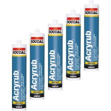 5 Adet Soudal Bej Mastik Silikonize 500 gr