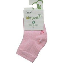 Albimini Bibaby Biorganik Simple Bebe Çorap 68368 Pembe