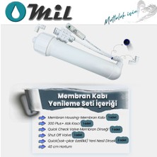 Mil Su Membran Yenileme Kiti - Membran Kabı, Atık Kısıcı, Shut Off Hazır Set