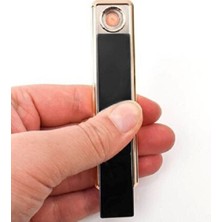 Mobgift Elektronik/tungsten Tesla Çakmak Aşağı Kaydırmalı USB Şarjlı (Siyah)
