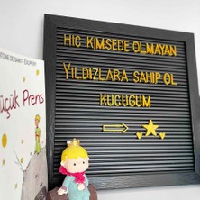 Patladı Gitti Değiştirilebilir Yazı Panosu Mesaj Tahtası - 121 Harf Karakterli - Siyah