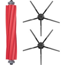 Mija Roborock S7 Sonic Mopping Uyumlu 3 Parça Yedek Filtre Fırça Seti Siyah