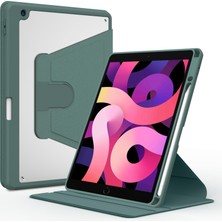 AktarMobile iPad 8. Nesil 2020 10.2 Uyumlu Kılıf 360° Dönebilen Kalem Bölmeli Standlı Akıllı Kapak Premium Koyu Yeşil