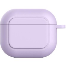 AktarMobile Airpods 3. Nesil Uyumlu Kılıf Silikon Kulaklık Kılıfı Tam Koruma Yumuşak Doku Lila